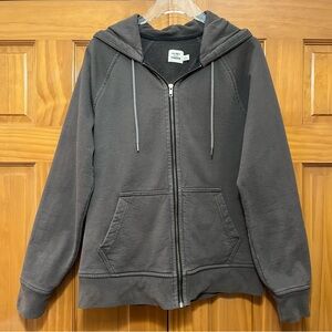 Flint and Tinder Gray “ The 10-Year Hoodie” Size Large Full Xip